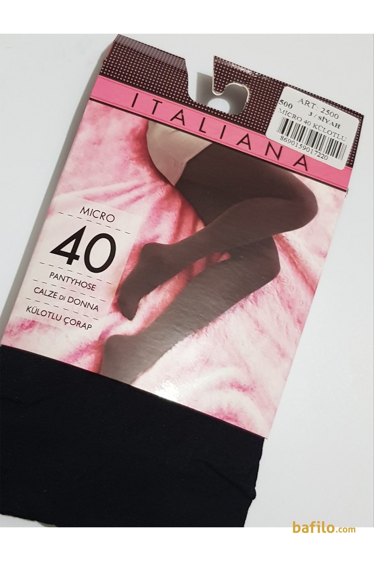 جوراب شلواری سایز بزرگ زنانه ایتالیانا Mikro 40 مشکی - Thumbnail